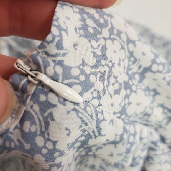 Shein Womens Dainty Floral Babydoll Milkmaid Midi Dress‎ Size 4 Blue Coquette - Picture 9 of 11